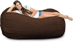 ULTIMATE SACK Lounger Bean Bag Chair: Giant Foam-Filled Furniture - Machine Washable Covers, Double Stitched Seams, Durable Inner Liner, And 100% Virgin Foam. Corner Chair. (Pink, Fur) -Safavieh Furnitue Shop 419MsrxvmIL. AC