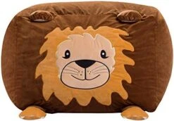 Posh Creations Large Bean Bag Soft Cozy Animal Chair For Bedrooms, Kids Lounger, Large-24 Inch, Chevron Green And White (sdfds) -Safavieh Furnitue Shop 419PA8NX3L. AC