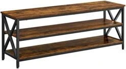 VASAGLE TV Stand For Up To 65-Inch Televisions, 57.9 X 15.7 X 19.7, Rustic Brown & End Table, Side Table With Storage, 15.7 X 15.7 X 23.6 Inch, Rustic Brown And Black ULET278B01V1 -Safavieh Furnitue Shop 41ATCpKazL. AC
