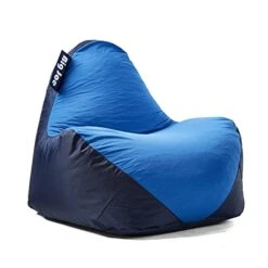 Big Joe Warp Bean Bag Chair, Blue/Navy Spandex And Smartmax, 2.5ft