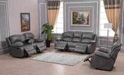 Betsy Furniture 2PC Bonded Leather Recliner Set Living Room Set, Sofa, Loveseat 8018 (Brown, Living Room Set 3+2) -Safavieh Furnitue Shop 41AxTLE7QBL. AC