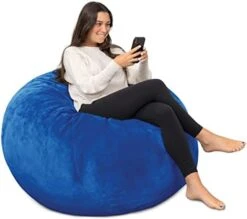 Milliard Big Ultra Supportive Stuffed Bean Bag Chair Couch For Adults And Kids Filled With Shredded Foam (Grey) 15 Milliard Big Ultra Supportive Stuffed Bean Bag Chair Couch For Adults And Kids Filled With Shredded Foam (Grey) -Safavieh Furnitue Shop 41BOUXs WVL. AC