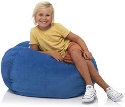 Delmach Bean Bag Chair Cover | Stuffed Animal Storage | 38" Width Extra Large | 100% Cotton Canvas | Double Stitched | Durable Zipper | Fill With Anything Soft | Beans Not Included -Safavieh Furnitue Shop 41BOtHq5uL. AC