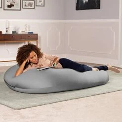 Jaxx Nimbus Spandex Bean Bag Chair For Adults-Furniture For Rec, Family Rooms And More, Large, Navy -Safavieh Furnitue Shop 41ByqJFvaNL