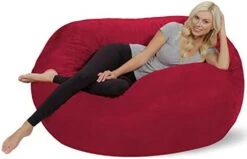 Chill Sack - Bean Bag Lounger, 5-Feet, Charcoal -Safavieh Furnitue Shop 41CLDOUv3cL. AC