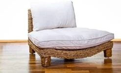 XoticBrands Seagrass Meditation Yoga Chair - Natural With Cream Cushion -Safavieh Furnitue Shop 41CpOnrZLDL. AC