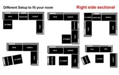 Stendmar Multifunction 2-Tone Black/Gray Microfiber Big Sectional Couch Sofa Set S150RBG -Safavieh Furnitue Shop 41D7rpKl5PL