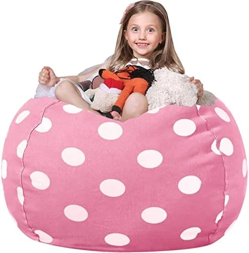 Wekapo Stuffed Animal Storage Bean Bag Chair Cover For Kids | Stuffable Zipper Beanbag For Organizing Children Plush Toys Large Premium Cotton Canvas 14 Wekapo Stuffed Animal Storage Bean Bag Chair Cover For Kids | Stuffable Zipper Beanbag For Organizing Children Plush Toys Large Premium Cotton Canvas - Image 14