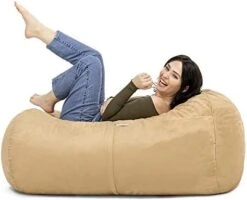 Jaxx Sofa Saxx Bean Bag Lounger, 4-Feet, Lime -Safavieh Furnitue Shop 41DOUONJzrL. AC