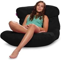 Posh Creations Laguna Lounger Teens, Kids And Adults For Bedrooms And Dorm Rooms, Large Bean Bag Chair, Soft Nylon-Pink -Safavieh Furnitue Shop 41DdG4VnIZL. AC