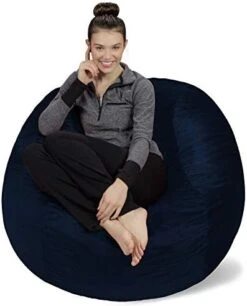 Sofa Sack - Plush, Ultra Soft Bean Bag Chair - Memory Foam Bean Bag Chair With Microsuede Cover - Stuffed Foam Filled Furniture And Accessories For Dorm Room - Charcoal 4' -Safavieh Furnitue Shop 41DwYyk5n1L. AC