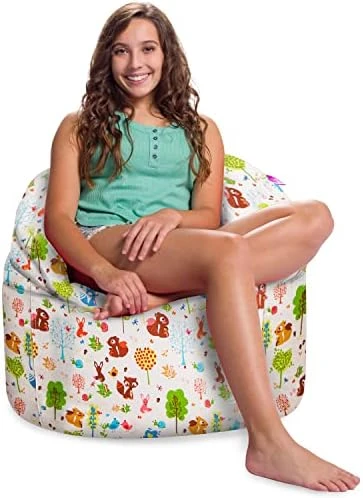 Posh Creations Sonoma Lounger Chair For Kids And Teens Big Bean Bag For Living Rooms, Bedrooms And Basements, Large, Pink 4 Posh Creations Sonoma Lounger Chair For Kids And Teens Big Bean Bag For Living Rooms, Bedrooms And Basements, Large, Pink - Image 4