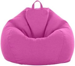 WAQIA Stuffed Animal Storage Bean Bag Chair Cover (No Filler) - Stuffable Zipper Beanbag Cover-Cotton Linen Memory Foam Beanbag Replacement Cover For Adults And Kids Without Filling -Safavieh Furnitue Shop 41ENhw0m7L. AC
