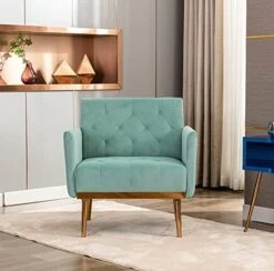 KINFFICT Modern Accent Chair, Upholstered Single Sofa Arm Chair For Living Room And Bedroom, Upholstered Comfy Armchair Chair With Solid Tapered Metal Legs, White 27 KINFFICT Modern Accent Chair, Upholstered Single Sofa Arm Chair For Living Room And Bedroom, Upholstered Comfy Armchair Chair With Solid Tapered Metal Legs, White -Safavieh Furnitue Shop 41Ee5NqtOGL. AC