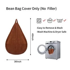 Bean Bag Chairs Cover (No Filler),Bean Bag Cover,Stuffed Animal Storage Bean Bag,Bean Bag For Kids,Adults,Teens,36 X 45 In Blue Bean Bag -Safavieh Furnitue Shop 41EzMBzrWiL