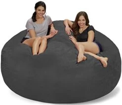 Chill Sack Bean Bags Large Bean Bag, 7-Feet, Charcoal Micro Suede -Safavieh Furnitue Shop 41FVe4ytD0L. AC
