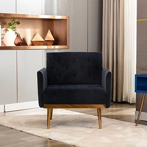 KINFFICT Modern Accent Chair, Upholstered Single Sofa Arm Chair For Living Room And Bedroom, Upholstered Comfy Armchair Chair With Solid Tapered Metal Legs, White 10 KINFFICT Modern Accent Chair, Upholstered Single Sofa Arm Chair For Living Room And Bedroom, Upholstered Comfy Armchair Chair With Solid Tapered Metal Legs, White - Image 10