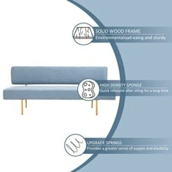 MOJAY 1 Loveseat Sofa And 2 Accent Chairs Set Couches For Living Room Furniture Set With Golden Legs For Bedroom -Safavieh Furnitue Shop 41G9UrHF2WL