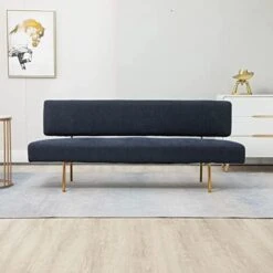 MOJAY 1 Loveseat Sofa And 2 Accent Chairs Set Couches For Living Room Furniture Set With Golden Legs For Bedroom -Safavieh Furnitue Shop 41GJN8okgsL. AC