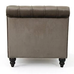 Christopher Knight Home Rubie Velvet Chaise, Grey 54D X 28.5W X 30.25H In -Safavieh Furnitue Shop 41GTvsER64L