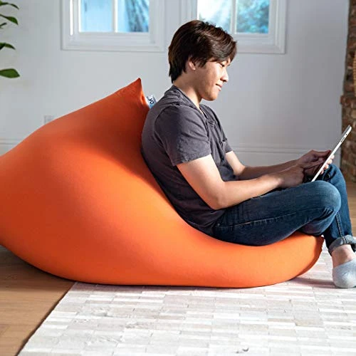 Yogibo Short Bean Bag Chair For Teens, Adults, Plush, Soft Lounge Beanbag For Gaming, Reading, And Relaxing, Removable, Washable Outer Cover, Light Gray 2 Yogibo Short Bean Bag Chair For Teens, Adults, Plush, Soft Lounge Beanbag For Gaming, Reading, And Relaxing, Removable, Washable Outer Cover, Light Gray - Image 2