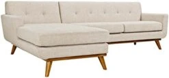 Modway Engage Mid-Century Modern Upholstered Fabric Right-Arm Chaise In Beige -Safavieh Furnitue Shop 41GvfwRareL. AC