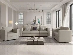 Belffin Sofa And Loveseat Set 2 Piece Furniture Sofa Set For Living Room Modular Sofa Couch Set With Storage Seats Grey -Safavieh Furnitue Shop 41GyUYnbyML. AC