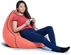 Yogibo Lounger Bean Bag For Adults, Teens, Personal Sized, Single Beanbag Lounge Chair With Raised Back For Gaming, Reading, And Relaxing, Removable, Washable Cover, Dark Gray -Safavieh Furnitue Shop 41Gz2WCjwpL. AC