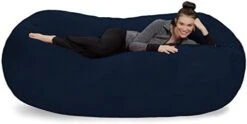 Sofa Sack - Plush Bean Bag Sofas With Super Soft Microsuede Cover - XL Memory Foam Stuffed Lounger Chairs For Kids, Adults, Couples - Jumbo Bean Bag Chair Furniture - Charcoal 7.5' 27 Sofa Sack - Plush Bean Bag Sofas With Super Soft Microsuede Cover - XL Memory Foam Stuffed Lounger Chairs For Kids, Adults, Couples - Jumbo Bean Bag Chair Furniture - Charcoal 7.5' -Safavieh Furnitue Shop 41HFPy8XaXL. AC