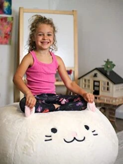 Furry Bean Bag Cover, Faux Fur Bean Bag Chair Cover For Kids, Teens And Adults 32x32x18in (Pinky Cat) -Safavieh Furnitue Shop 41HRfTbmrsL