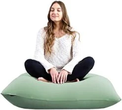 Yogibo Mini Bean Bag, Small Beanbag Chair For Kids, Teens And Adults, Great For Meditation And Sitting, Fibead Filling Conforms To Body, Washable, Removable Cover, Light Grey -Safavieh Furnitue Shop 41INS8ITpWL. AC