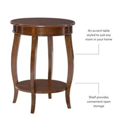 Powell Furniture Powell Hazelnut Round Shelf Table, 18" L X 18" W X 24" H -Safavieh Furnitue Shop 41ItmGePYxL
