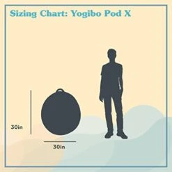 Yogibo Pod X Small Bean Bag For Teens, Adults, Plush, Soft, Single Beanbag Chair, Measures 3'x3', Blue -Safavieh Furnitue Shop 41J4xFo5h7L