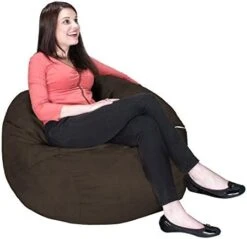 Jaxx Saxx 3 Foot Bean Bag Chair With Removable Cover, Cinnabar -Safavieh Furnitue Shop 41J9oc HOPL. AC