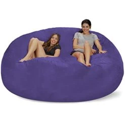 Chill Sack Bean Bag Chair Cover, 8-feet, Microsuede - Purple
