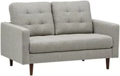 Amazon Brand – Rivet Cove Mid-Century Modern Tufted Leather Accent Chair, 32.7"W, Caramel 21 Amazon Brand – Rivet Cove Mid-Century Modern Tufted Leather Accent Chair, 32.7"W, Caramel -Safavieh Furnitue Shop 41Jic6KIe5L. AC