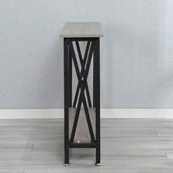 Soges Console Table Sofa Table Entry Way Table With Shelves Side Table For Living Room, Hallway, Office Grey DX-125-SW -Safavieh Furnitue Shop 41LBAIs1koL