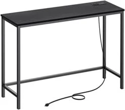 Lifewit 39.4” Console Entryway Table With 2 Power Outlets And 2 USB Ports,Industrial Narrow Sofa Table For Hallway, Living Room,Bedroom,Kitchen, Metal Frame, Rustic Brown, Easy Assembly -Safavieh Furnitue Shop 41LTLkRnn5L. AC