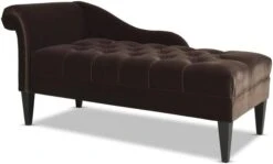 Jennifer Taylor Home Harrison Tufted Roll Arm Chaise Lounge, Jet Black 65D X 28W X 31H In -Safavieh Furnitue Shop 41LZhezH8L. AC