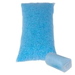 Molblly Bean Bag Filler Foam 20lbs Blue Premium Shredded Memory Foam Filling For Pillow Dog Beds Chairs Cushions And Arts Crafts, Added Gel Particles ， Soft And Great For Stuffing