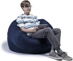 Jaxx Saxx 3 Foot Bean Bag Chair With Removable Cover, Cinnabar -Safavieh Furnitue Shop 41LgGoQz5eL. AC
