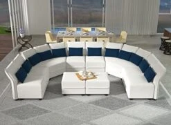 LLappuil Oversized Modular Sofa U Shape Sectional Sofa Set With Storage, Large Corner Sleeper Couch With Reversible Chaise, Faux Leather Fabric Waterproof Sofa, Dark Grey -Safavieh Furnitue Shop 41LiAPMHtqL. AC