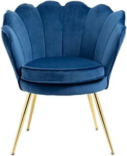 ZJhome Modern Accent Velvet Chairs Set Of 2 Comfy Upholstered Vanity Chairs For Bedroom Shell-Shaped Armchair Dining Chairs With Golden Metal Legs Desk Chair Makeup Chairs For Living Room(Beige) -Safavieh Furnitue Shop 41MBU77 ycL. AC