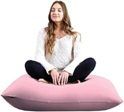 Yogibo Mini Bean Bag, Small Beanbag Chair For Kids, Teens And Adults, Great For Meditation And Sitting, Fibead Filling Conforms To Body, Washable, Removable Cover, Light Grey -Safavieh Furnitue Shop 41MSB0DyYiL. AC