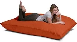 Jaxx Pillow Saxx 5.5-Foot - Huge Bean Bag Floor Pillow And Lounger, Charcoal -Safavieh Furnitue Shop 41MTy7MvkPL. AC