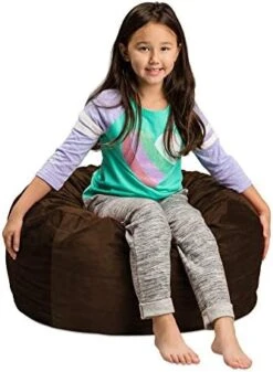 Sofa Sack - Plush, Ultra Soft Kids Bean Bag Chair - Memory Foam Bean Bag Chair With Microsuede Cover - Stuffed Foam Filled Furniture And Accessories For Kids Room - 2' Royal Blue -Safavieh Furnitue Shop 41MyvrdIxdL. AC