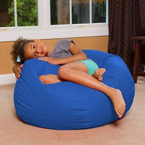 Posh Beanbags Bean Bag Chair, Large-38in, Solid Royal Blue 2 Posh Beanbags Bean Bag Chair, Large-38in, Solid Royal Blue - Image 2