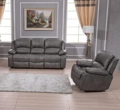 Betsy Furniture 2PC Bonded Leather Recliner Set Living Room Set, Sofa, Loveseat 8018 (Brown, Living Room Set 3+2) -Safavieh Furnitue Shop 41NW1scTO3L. AC