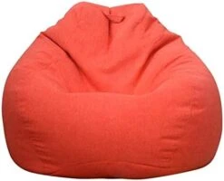 WAQIA Stuffed Animal Storage Bean Bag Chair Cover (No Filler) - Stuffable Zipper Beanbag Cover-Cotton Linen Memory Foam Beanbag Replacement Cover For Adults And Kids Without Filling -Safavieh Furnitue Shop 41NbRZRm67L. AC