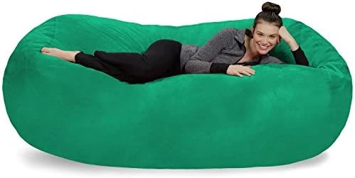 Sofa Sack - Plush Bean Bag Sofas With Super Soft Microsuede Cover - XL Memory Foam Stuffed Lounger Chairs For Kids, Adults, Couples - Jumbo Bean Bag Chair Furniture - Charcoal 7.5' 4 Sofa Sack - Plush Bean Bag Sofas With Super Soft Microsuede Cover - XL Memory Foam Stuffed Lounger Chairs For Kids, Adults, Couples - Jumbo Bean Bag Chair Furniture - Charcoal 7.5' - Image 4